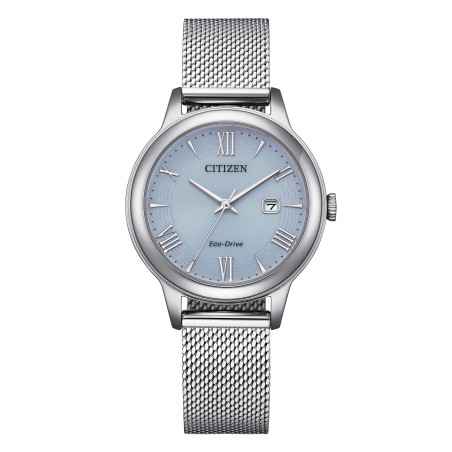 Orologio Acciaio Ice Blue Lady Elegance Eco Drive Donna Citizen
