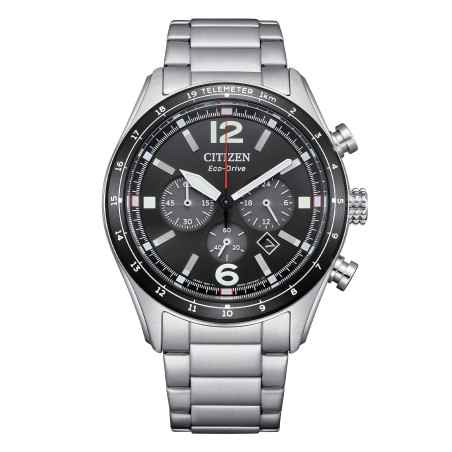 Orologio Nero Acciaio Aviator Crono Eco Drive Uomo Citizen