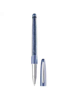 Penna Roller Crystalline Nova Blu Cromato Swarovski
