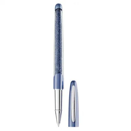 Penna Roller Crystalline Nova Blu Cromato Swarovski