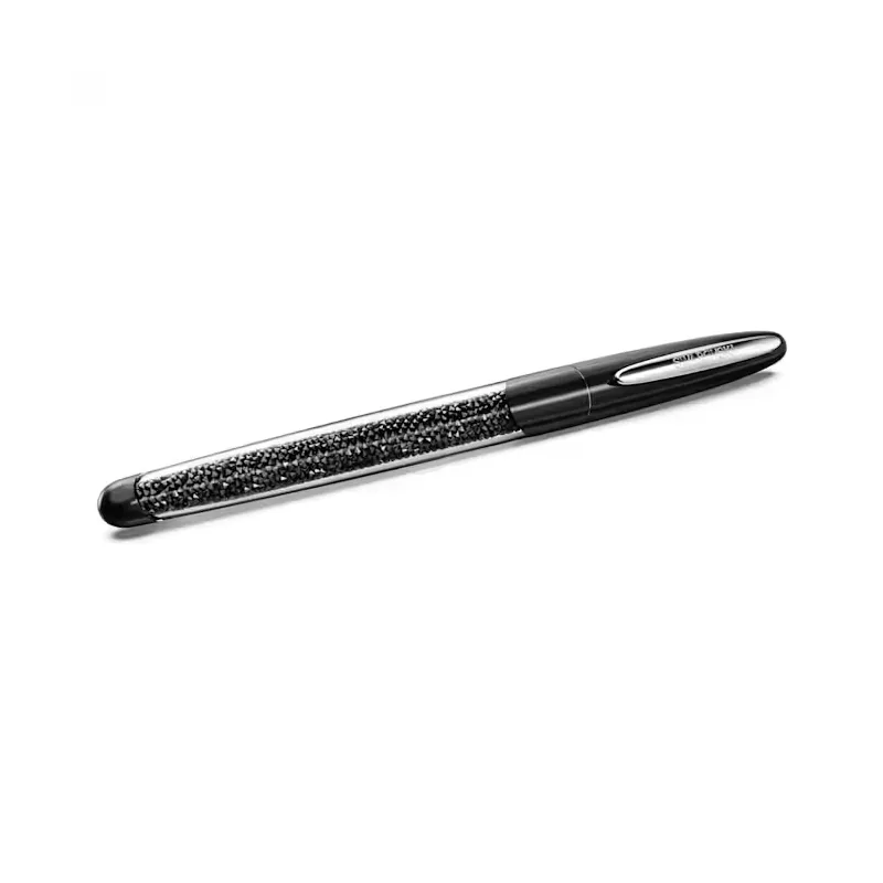 Penna Roller Crystalline Nova Nera Cromato Swarovski