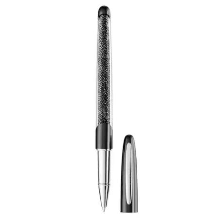 Penna Roller Crystalline Nova Nera Cromato Swarovski