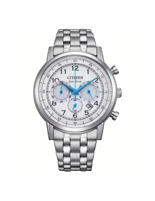 Orologio Bianco Acciaio Classic Crono Eco Drive Uomo Citizen