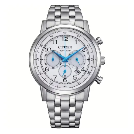 Orologio Bianco Acciaio Classic Crono Eco Drive Uomo Citizen