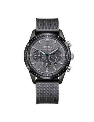 Orologio Grigio Nero Acciaio T9 Crono Eco Drive Uomo Citizen