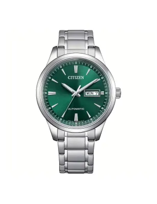 Orologio Verde Acciaio Meccanico Day Date Automatico Uomo Citizen