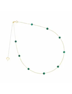 Girocollo 18Kt sfere di Malachite Donna Maman et Sophie