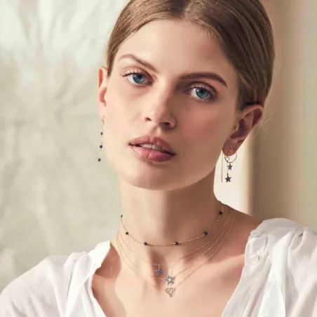 Girocollo 18Kt sfere di Zaffiro blu Donna Maman et Sophie
