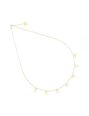 Girocollo 18Kt sette cuori Maman pendenti Donna Maman et Sophie