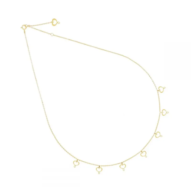 Girocollo 18Kt sette cuori Maman pendenti Donna Maman et Sophie Girocollo 18Kt sette cuori Maman pendenti Donna Maman et Sophie