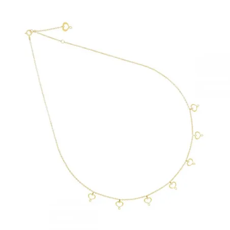 Girocollo 18Kt sette cuori Maman pendenti Donna Maman et Sophie
