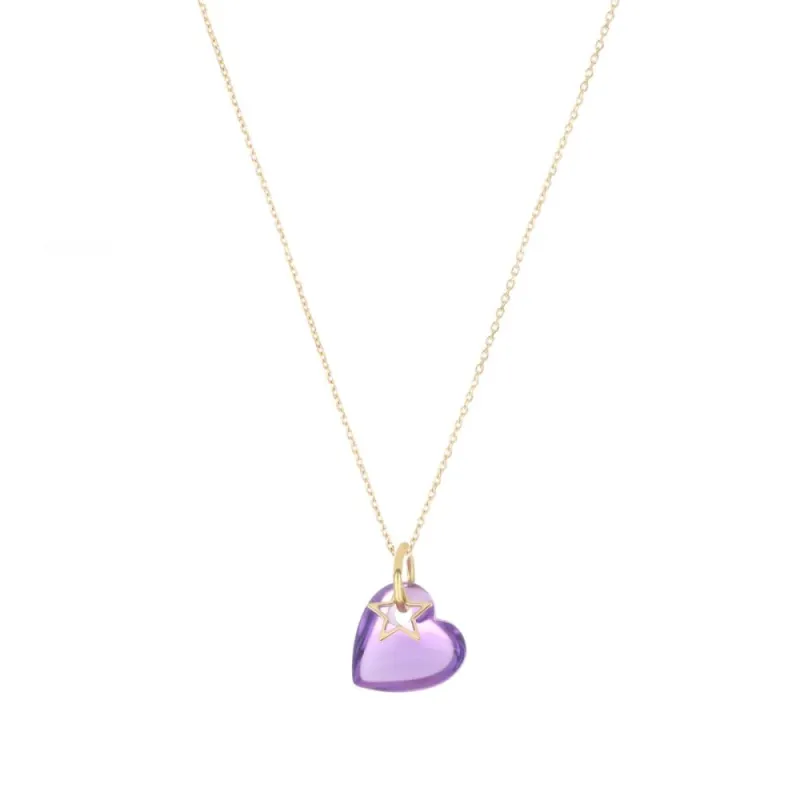 Girocollo 18Kt Battito cuore viola Donna Maman et Sophie Girocollo 18Kt Battito cuore viola Donna Maman et Sophie