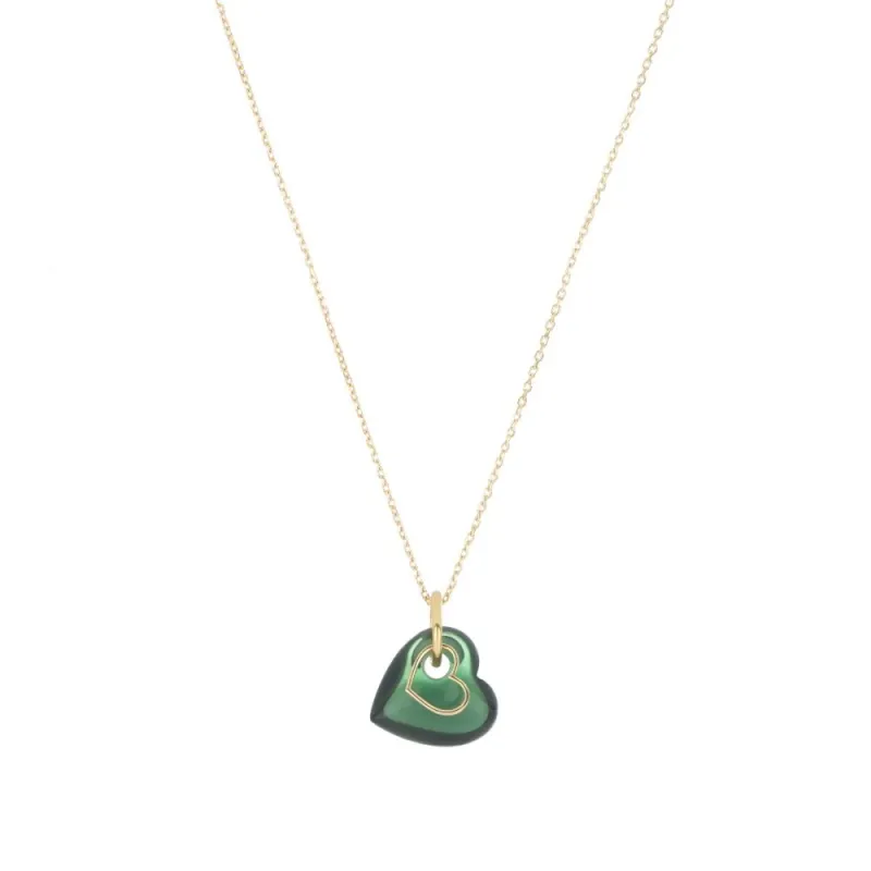 Girocollo 18Kt Battito cuore verde Donna Maman et Sophie Girocollo 18Kt Battito cuore verde Donna Maman et Sophie