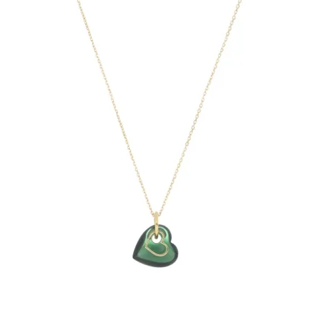 Girocollo 18Kt Battito cuore verde Donna Maman et Sophie