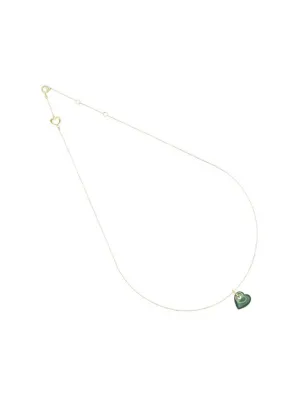 Girocollo 18Kt Battito cuore verde Donna Maman et Sophie