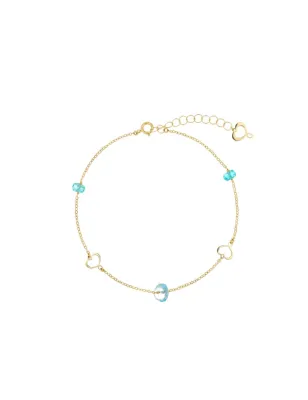 Bracciale 18Kt Nuvole e catene azzurro Donna Maman et Sophie