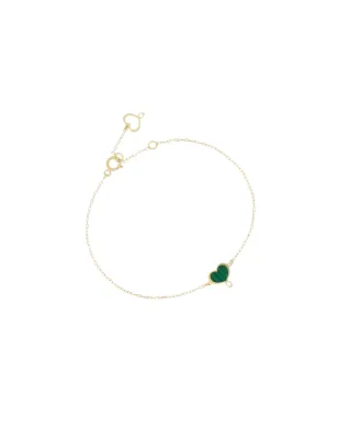 Bracciale 18Kt Cuore Maman malachite Donna Maman et Sophie