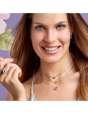 Collana Unica Colibrì con Ametista piccola Donna Miluna