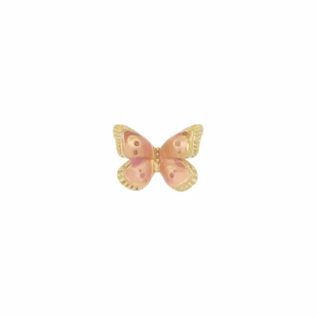 Monorecchino Farfalla smalto rosa Donna Maman et Sophie