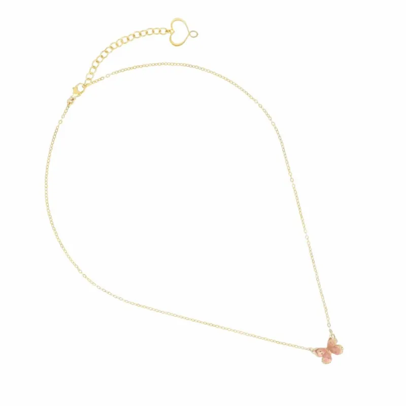 Girocollo Farfalla smalto rosa Donna Maman et Sophie