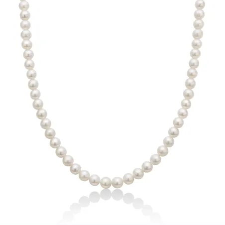 Collana di perle Oriente 40 cm con chiusura in oro bianco Donna Miluna