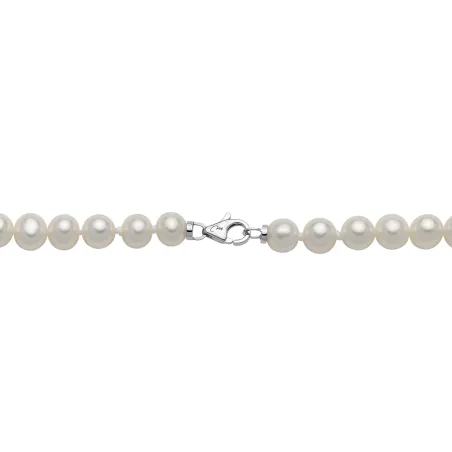 Collana di perle Oriente 40 cm con chiusura in oro bianco Donna Miluna