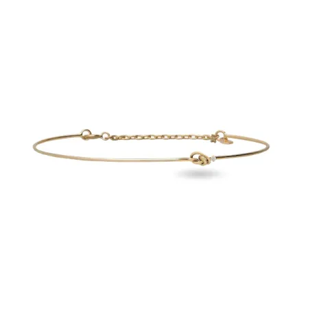 Bracciale Filodamore Oro Giallo 9Kt con Nodino e Diamantino Rubinia