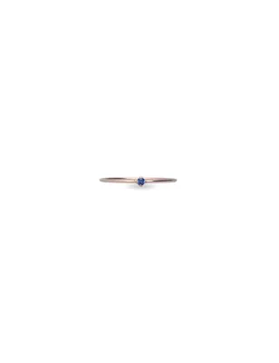 Anello Filodamore Oro Rosa con Zaffiro blu mis.12 Donna Rubinia
