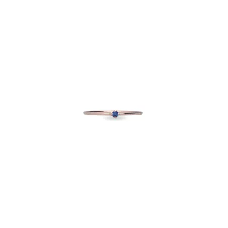 Anello Filodamore Oro Rosa con Zaffiro blu mis.12 Donna Rubinia