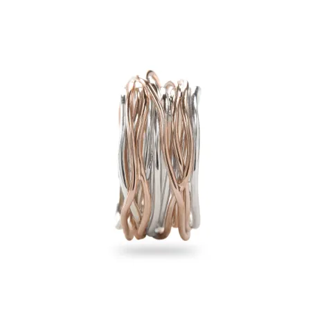 Anello Filodellavita 13 Fili in Oro Rosa m 13 Donna Rubinia