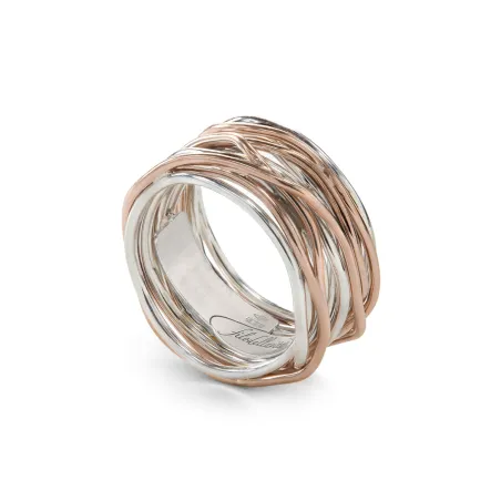 Anello Filodellavita 13 Fili in Oro Rosa m 13 Donna Rubinia
