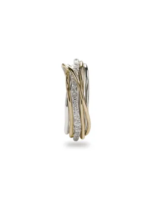 Anello Filodellavita 7 Fili Oro Giallo Diamanti m 14 Donna Rubinia