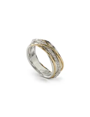 Anello Filodellavita 7 Fili Oro Giallo Diamanti m 14 Donna Rubinia