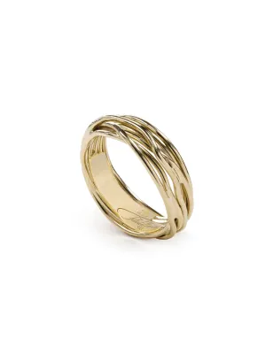 Anello Filodellavita 7 Fili Oro Giallo m 14 Donna Rubinia