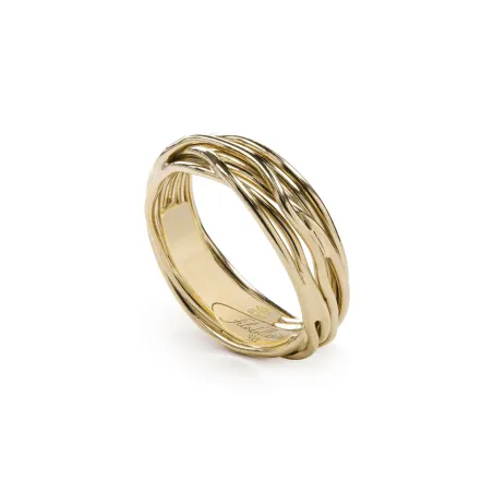 Anello Filodellavita 7 Fili Oro Giallo m 14 Donna Rubinia