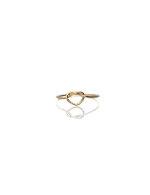 Anello Filodamore Cuore Annodato Oro Giallo m 16 Donna Rubinia