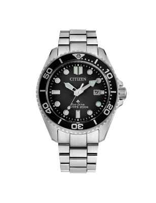 Orologio Nero Acciaio Diver 200mt Eco Drive Uomo Citizen Promaster