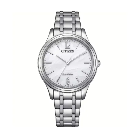 Orologio Bianco Acciaio OF Lady Casual Eco Drive Donna Citizen