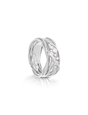 Anello Filodellavita Ten 10 Fili Oro bianco, Diamanti Donna Rubinia