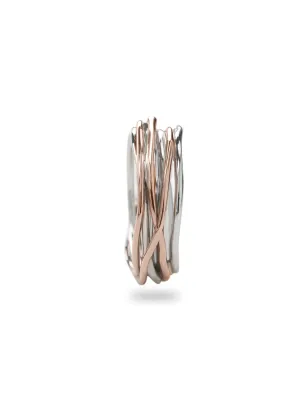 Anello Filodellavita 7 fili, Argento, Oro rosa m 15 Donna Rubinia