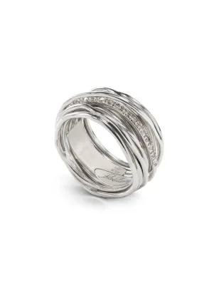 Anello Filodellavita 13 fili Argento e Diamanti m 16 Donna Rubinia