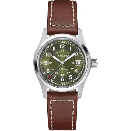 Orologio Verde Acciaio Field Auto 80 ore H-10 Uomo Hamilton Khaki