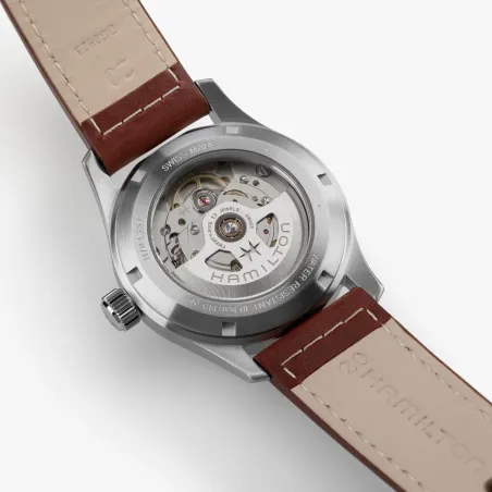 Orologio Verde Acciaio Field Auto 80 ore H-10 Uomo Hamilton Khaki