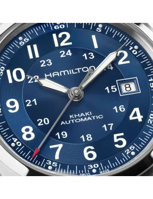 Orologio Blu Acciaio Field Auto 42mm 80 ore H-10 Uomo Hamilton Khaki - category_name - XDMG De Marchi Gianotti