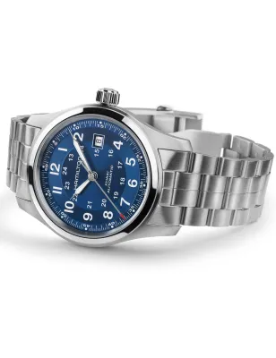 Orologio Blu Acciaio Field Auto 42mm 80 ore H-10 Uomo Hamilton Khaki - category_name - XDMG De Marchi Gianotti