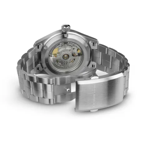 Orologio Blu Acciaio Khaki Field Auto 38mm 80 ore H-10 Uomo Hamilton Khaki