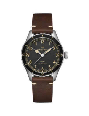 Orologio Nero Acciaio Pilot Pioneer 80 ore Uomo Hamilton Khaki Aviation