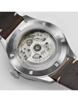 Orologio Nero Acciaio Pilot Pioneer 80 ore Uomo Hamilton Khaki Aviation