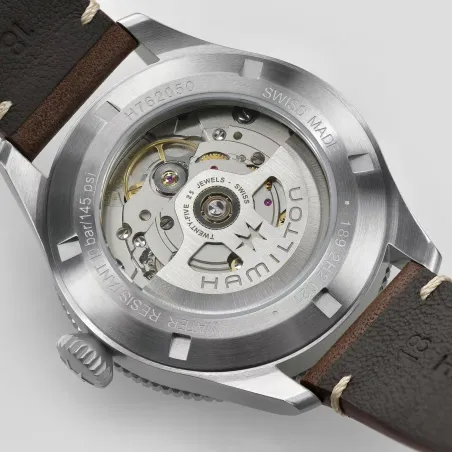 Orologio Nero Acciaio Pilot Pioneer 80 ore Uomo Hamilton Khaki Aviation