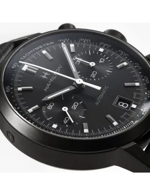 Orologio Nero PVD Auto Chrono 60 ore H-31 Uomo Hamilton Intra-Matic